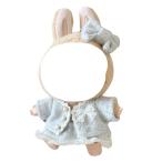 AXLUCE ラブブ 服 ツイード風ジャケット スカート ぬいぐるみ 服 (水色)