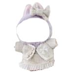 AXLUCE ラブブ 服 ツイード風ジャケット スカート ぬいぐるみ 服 (ホワイト)