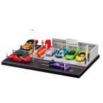 shoucangjia ライト付き 1/64スケールミニチュア景観シリーズ 駐車場 トミカ・ホットウィール・マッ