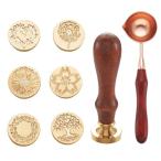 1 комплект медь голова 6 шт. комплект цветок * растения образец Gold латунный наклейка воск штамп из дерева руль 