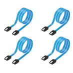 Suptopwxm SATA кабель ( распорка type )4 шт. комплект - 0.5m голубой 6 Gbps соответствует защелка имеется SSD.HDD расширение для 