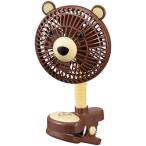 ショッピングクリップファン オーム電機 OHM クリップファン くま 乾電池/USB式 KIS-B10C-B