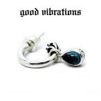 【正規取扱店】good vibrations ピアス レディース メンズ アラベスク＆ブルートパーズ フープ ティアドロップ Silver925 イヤリング 送料無料 爆買