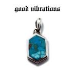  стандартный обращение магазин good vibrations серебряный аксессуары подвеска с цепью бирюзовый натуральный камень шестиугольник Hexagon очарование 