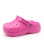 crocs クロックス レディース メンズ 男女兼用 ユニセックス 定番 サボ アウトドア 厚底 サンダル バヤ プラットフォーム クロッグ 208186-6QQ ピンク