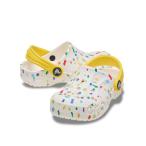 crocs クロックス キッズ ジュニア 定番 サボ アウトドア スポーツ 水陸両用 サンダル キッズ バヤ クロッグ シーズナルプリント K ホワイト