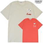 スヌーピー サガラ刺繍 ポケット 半袖 Tシャツ PEANUTS SNOOPY