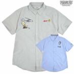 スヌーピー 半袖シャツ 刺繍 PEANUT ポケット付き M L LL