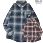 ショッピングスヌーピー スヌーピー チェック シャツ ネルシャツ 長袖 トップス 刺繍 カウボーイ SNOOPY PEANUTS