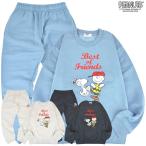  Snoopy футболка брюки комплект тренировочный Charlie Brown вышивка принт длинный рукав tops низ обратная сторона ворсистый SNOOPY PEANUTS