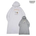 ショッピングスヌーピー スヌーピー ワンピース マキシ ドロップショルダー PEANUT SNOOPY 長袖 レディース M L