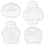 ベイマックス スタンプクッキー型 4個セット 押し型 お菓子作り  ディズニー キャラクター スケーター