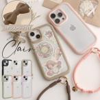 iphone15 ケース リボン ストラップ付き 背面 クリア 透明 iPhone14 pro max plus iPhone13 promax iPhone12 韓国 おしゃれ かわいい 大人可愛い くすみカラー