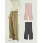 CLANE стандартный товар klane low талия ta круиз слаксы брюки LOW WAIST TUCKED LOOSE SLACKS бежевый / лиловый / серый 3 цвет 2026 осень-зима новый продукт 