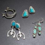 インディアンジュエリー pierce 　シルバー ピアス　ターコイズ フェザー ナジャ　Silver 4タイプ