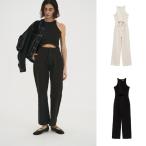 CLANE 正規商品 オールインワン クラネ ウエスト オープン デニム オールインワン WAIST OPEN DENIM ALL IN ONE アイボリー/ブラック IVORY/BLACK 2025春夏新作
