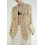 CLANE 正規商品 ジャケット クラネ フラワー シアー ジャカード ジャケット FLOWER SHEER JACQUARD JACKET ベージュ BEIGE 2025秋冬新作