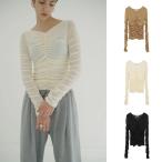 CLANE 正規商品 トップス クラネ ダブル チュール シャーリング トップス W TULLE SHIRRING TOPS アイボリー/ベージュ/ブラック 3色展開 2025秋冬新作