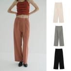CLANE 正規商品 クラネ 2WAY タック ストレート パンツ 2WAY TUCK STRAIGHT PANTS アイボリー/オレンジ/グレー/ブラック 4色展開 2025秋冬新作