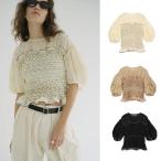 CLANE 正規商品 トップス クラネ カラー ステッチ シャーリング トップス COLOR STITCHED SHIRRING TOPS アイボリー/ベージュ/ブラック 3色展開 2025秋冬新作