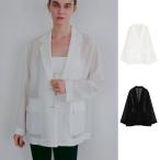 MANOF 正規商品 トップス アウター シアー マノフ メッシュ ジャケット MESH JACKET ホワイト/ブラック WHITE/BLACK 2色展開 2026春夏新作