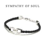 ショッピングソウルシルバー SYMPATHY OF SOUL シンパシーオブソウル Horseshoe Leather Bracelet  Silver ホースシューレザーブレスレット シルバー