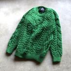  Alain u- Len Mill z Kids aran WOOLLEN MILLS Kids кабель плетеный вырез лодочкой свитер KIDS CABLE CREW NECK SWEATER киви KIWI 2023 осень-зима новый 