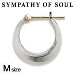 ショッピングオブ SYMPATHY OF SOUL シンパシーオブソウル Moon Hoop Pierce Silver ムーン フープ ピアス シルバー【E2301S】Mサイズ