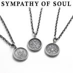 シンパシーオブソウル ネックレス ユニセックス SYMPATHY OF SOUL フレーム コイン ネックレス オキシダイズド シルバー Frame Coin Necklace OX Silver
