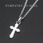 SYMPATHY OF SOUL  シンパシーオブソウル  Smooth Cross Pendant SILVER Necklace スムースクロス チェーンセット ネックレス シルバー