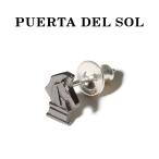 PUERTA DEL SOL プエルタデルソル ピアス チェスナイト ブラックチタンコーティング　SILVER BLACK シルバー