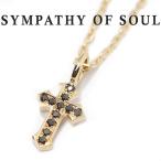 シンパシーオブソウル ネックレス SYMPATHY OF SOUL リトル クロス K18YG ブラックダイヤ チェーンセット Little Cross K18YG BlackDiamond 0.33 Square Chain