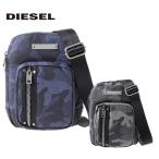 ショッピングdiesel ディーゼル DIESEL ショルダーバッグ X03778 P1106  斜めがけ コンパクト ミニ グレー ブルー カモ