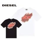 ディーゼル DIESEL メンズ クルーネック Tシャツ スクラッチ ロゴ T-JUST-E43 A09754-0AAXJ メンズ レディース