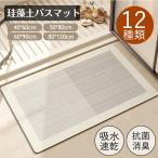 珪藻土バスマット 大判 風呂 足ふきマット 速乾 足拭きマット キッチンマット 珪藻土 滑り止め 浴室 洗面所 吸水 速乾 抗菌 滑り止め 北欧 脱衣所 吸水 ソフト