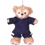 ショッピングダッフィー ぬいぐるみ ダッフィー 服 コスチューム 作務衣 着物 作業着 衣装 ぬいぐるみバッジ ぬいバ 14cm