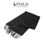 ラルフローレン マフラー POLO Ralph Lauren カシミヤ混マフラー ポニー総刺繍柄 ギフト #pc1068