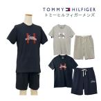 ショッピングポロシャツ 父の日 Tommy Hilfiger トミーヒルフィガー メンズ  半袖Tシャツ ハーフパンツ 上下 部屋着 ルームウエア 父の日 パジャマ #09t4161-4153