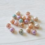 在庫処分 アクリルビーズ 座金付き 5color ミックス pt-122-b