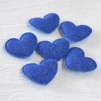 Yahoo! Yahoo!ショッピング(ヤフー ショッピング)ハンドメイド材料 クッションパーツ キラキラ ラメ入りブルーのハート型クッションパーツ（6個） pt-131208-5