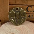 Yahoo! Yahoo!ショッピング(ヤフー ショッピング)チャーム アンティーク風 チューリップ  金古美・合金 ハンドメイド材料 pt-140117-2