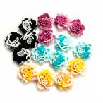  декоративные элементы цветок роза двухцветный 2 шт акрил ручная работа рукоделие материал серьги серьги сумка европейская одежда аксессуары для волос pt-2054b