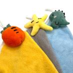 タオル ループ付き ハンドタオル 恐竜 星 ニンジン 手拭き 約25cm×29cm 保育園 幼稚園 入学準備 キッズタオル かわいい pt-2242
