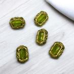  очарование под старину Gold рама драгоценнный камень способ оливковый зеленый оливин цвет через . дыра есть 5 штук входит аксессуары детали ручная работа материалы pt-3051