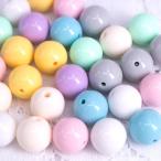 アクリル ビーズ 貫通穴 32個 14mm 全4カラー ハンドメイド 手芸材料 pt-353