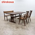 shirakawasila кожа .. мебель ... Takumi ателье обеденный стол B type ножек & стул & bench обеденный 4 позиций комплект 
