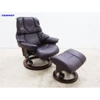 Ekornes eko -nesRenoreno натуральная кожа -тактный отсутствует отсутствует стул & подставка для ног M размер наклонный стул Classic основа 