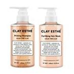 【送料無料】クレイエステ　プライミングシャンプー ピンククレイ400ml+フォーティファイングヘアマスク　ピンククレイ 400mlセット