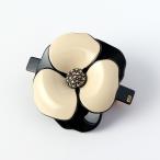 アレクサンドル ドゥ パリ ALEXANDRE DE PARIS バレッタ CAMELIA ST HONORE BARRETTE カメリア レディース 8cm AA8-14178-03 S1 NOIR/PANAMA 国内配送