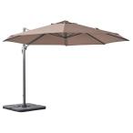  зонт примерно ширина 345× глубина 410× высота 260cm Brown aluminium сборка товар балкон дерево панель веранда 